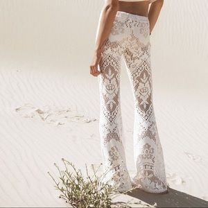 SPELL & GYPSY COLLECTIVE Lace Crochet Flare Pants